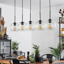 hofstein Plafonnier Verre 20 cm Koyoto Clair, 5 lumières