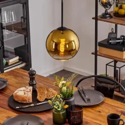 hofstein Plafonnier Verre 20 cm Koyoto Or, Clair, 1 lumière