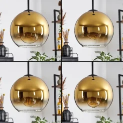 hofstein Plafonnier Verre 20 cm Koyoto Or, Clair, 1 lumière