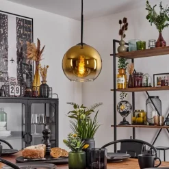 hofstein Plafonnier Verre 20 cm Koyoto Or, Clair, 1 lumière