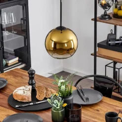 hofstein Plafonnier Verre 20 cm Koyoto Or, Clair, 1 lumière