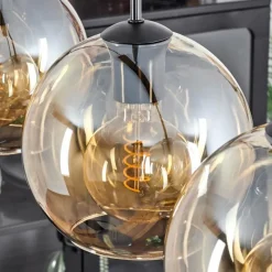 hofstein Plafonnier Verre 20 cm Koyoto Ambre, 3 lumières