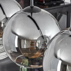 Suspension Verre Fumé-hofstein Plafonnier Verre 20 cm Koyoto Clair, Fumé, 3 lumières