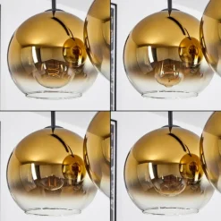 hofstein Plafonnier Verre 20 cm Koyoto Or, Clair, 3 lumières