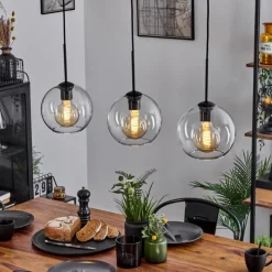 hofstein Plafonnier Verre 20 cm Koyoto Clair, 3 lumières