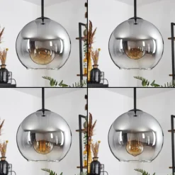 Suspension Verre Fumé-hofstein Plafonnier Verre 20 cm Koyoto Clair, Fumé, 1 lumière