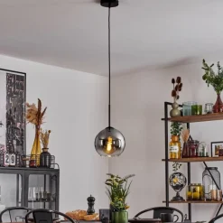 Suspension Verre Fumé-hofstein Plafonnier Verre 20 cm Koyoto Clair, Fumé, 1 lumière