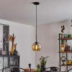 hofstein Plafonnier Verre 20 cm Koyoto Ambre, 1 lumière