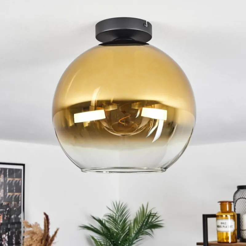 hofstein Plafonnier Verre 30 cm Koyoto Or, Clair, 1 lumière