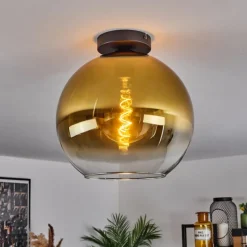 hofstein Plafonnier Verre 30 cm Koyoto Or, Clair, 1 lumière