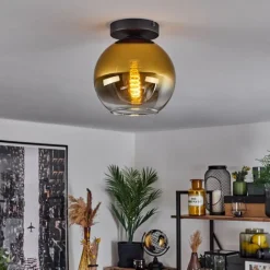 hofstein Plafonnier Verre 20 cm Koyoto Or, Clair, 1 lumière