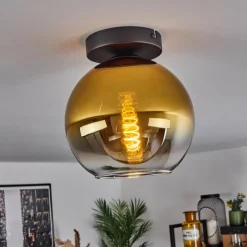 hofstein Plafonnier Verre 20 cm Koyoto Or, Clair, 1 lumière