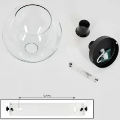 hofstein Plafonnier Verre 25 cm Koyoto Clair, 1 lumière