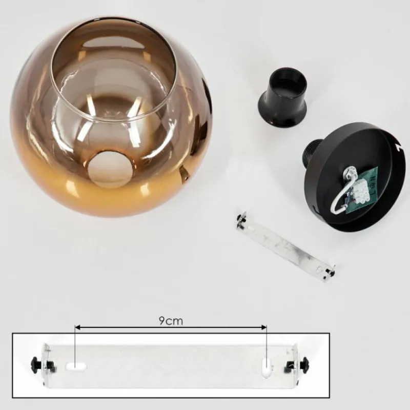 hofstein Plafonnier Verre 25 cm Koyoto Or, Clair, 1 lumière