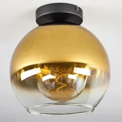 hofstein Plafonnier Verre 25 cm Koyoto Or, Clair, 1 lumière