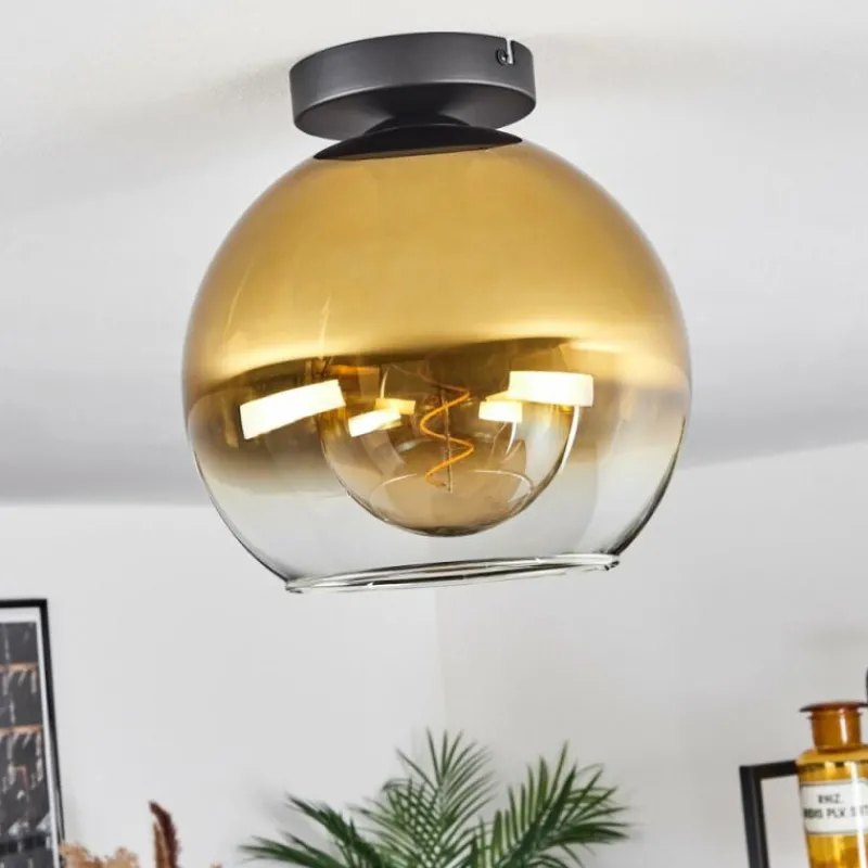 hofstein Plafonnier Verre 25 cm Koyoto Or, Clair, 1 lumière