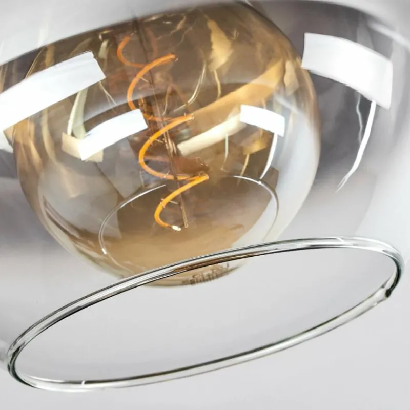 Suspension Verre Fumé-hofstein Plafonnier Verre 25 cm Koyoto Clair, Fumé, 1 lumière