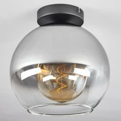 Suspension Verre Fumé-hofstein Plafonnier Verre 25 cm Koyoto Clair, Fumé, 1 lumière