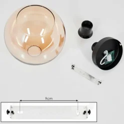 hofstein Plafonnier Verre 25 cm Koyoto Ambre, 1 lumière