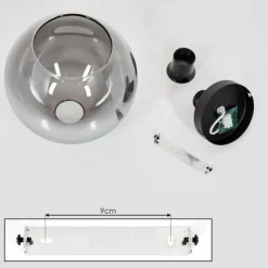 Suspension Verre Fumé-hofstein Plafonnier Verre 30 cm Koyoto Clair, Fumé, 1 lumière