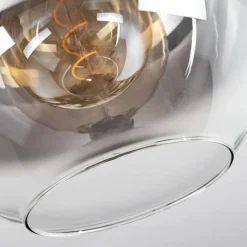 Suspension Verre Fumé-hofstein Plafonnier Verre 30 cm Koyoto Clair, Fumé, 1 lumière