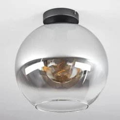 Suspension Verre Fumé-hofstein Plafonnier Verre 30 cm Koyoto Clair, Fumé, 1 lumière