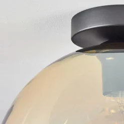hofstein Plafonnier Verre 30 cm Koyoto Ambre, 1 lumière