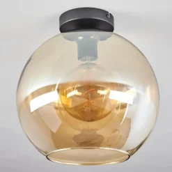 hofstein Plafonnier Verre 30 cm Koyoto Ambre, 1 lumière