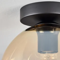 hofstein Plafonnier Verre 20 cm Koyoto Ambre, 1 lumière