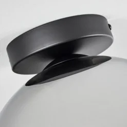 Suspension Verre Fumé-hofstein Plafonnier Verre 25 cm Koyoto Chrome, Clair, Fumé, 1 lumière