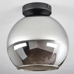 Suspension Verre Fumé-hofstein Plafonnier Verre 25 cm Koyoto Chrome, Fumé, 1 lumière