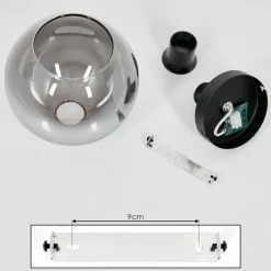 Suspension Verre Fumé-hofstein Plafonnier Verre 20 cm Koyoto Clair, Fumé, 1 lumière