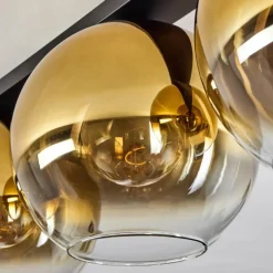 hofstein Plafonnier Verre 30 cm Koyoto Or, Clair, 4 lumières