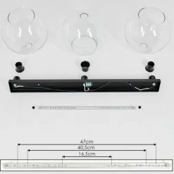 hofstein Plafonnier Verre 25 cm Koyoto Clair, 3 lumières