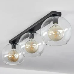 hofstein Plafonnier Verre 25 cm Koyoto Clair, 3 lumières