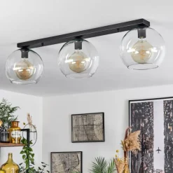 hofstein Plafonnier Verre 25 cm Koyoto Clair, 3 lumières