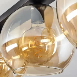 hofstein Plafonnier Verre 25 cm Koyoto Ambre, 3 lumières