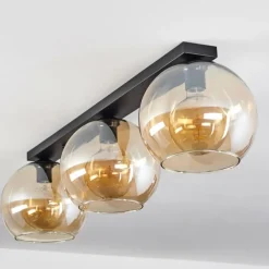 hofstein Plafonnier Verre 25 cm Koyoto Ambre, 3 lumières