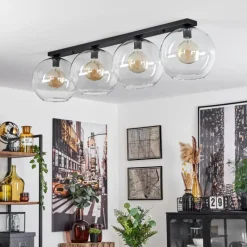 hofstein Plafonnier Verre 30 cm Koyoto Clair, 4 lumières