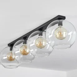 hofstein Plafonnier Verre 30 cm Koyoto Clair, 4 lumières