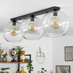 hofstein Plafonnier Verre 30 cm Koyoto Clair, 3 lumières