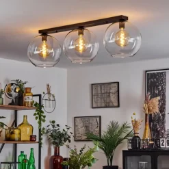 hofstein Plafonnier Verre 30 cm Koyoto Clair, 3 lumières