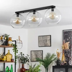 hofstein Plafonnier Verre 30 cm Koyoto Clair, 3 lumières