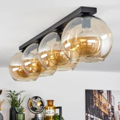 hofstein Plafonnier Verre 25 cm Koyoto Ambre, 4 lumières