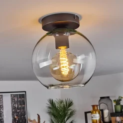 hofstein Plafonnier Verre 20 cm Koyoto Clair, 1 lumière