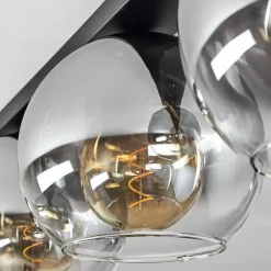 Suspension Verre Fumé-hofstein Plafonnier Verre 25 cm Koyoto Clair, Fumé, 4 lumières