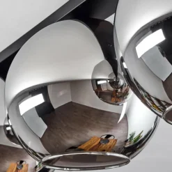 Suspension Verre Fumé-hofstein Plafonnier Verre 30 cm Koyoto Chrome, Fumé, 4 lumières