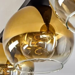 hofstein Plafonnier Verre 25 cm Koyoto Or, Clair, 3 lumières