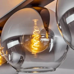 Suspension Verre Fumé-hofstein Plafonnier Verre 30 cm Koyoto Clair, Fumé, 3 lumières