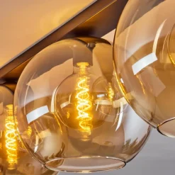 hofstein Plafonnier Verre 30 cm Koyoto Ambre, 3 lumières